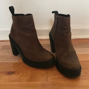 Dr. Martens Brown Magdalena Heeled Ankle Boot